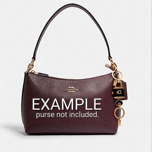 Coach Lock & Key Bag Charm Key Ring - Picture 2 of 4